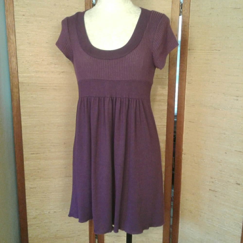 Layered with Love purple sweater tunic top M